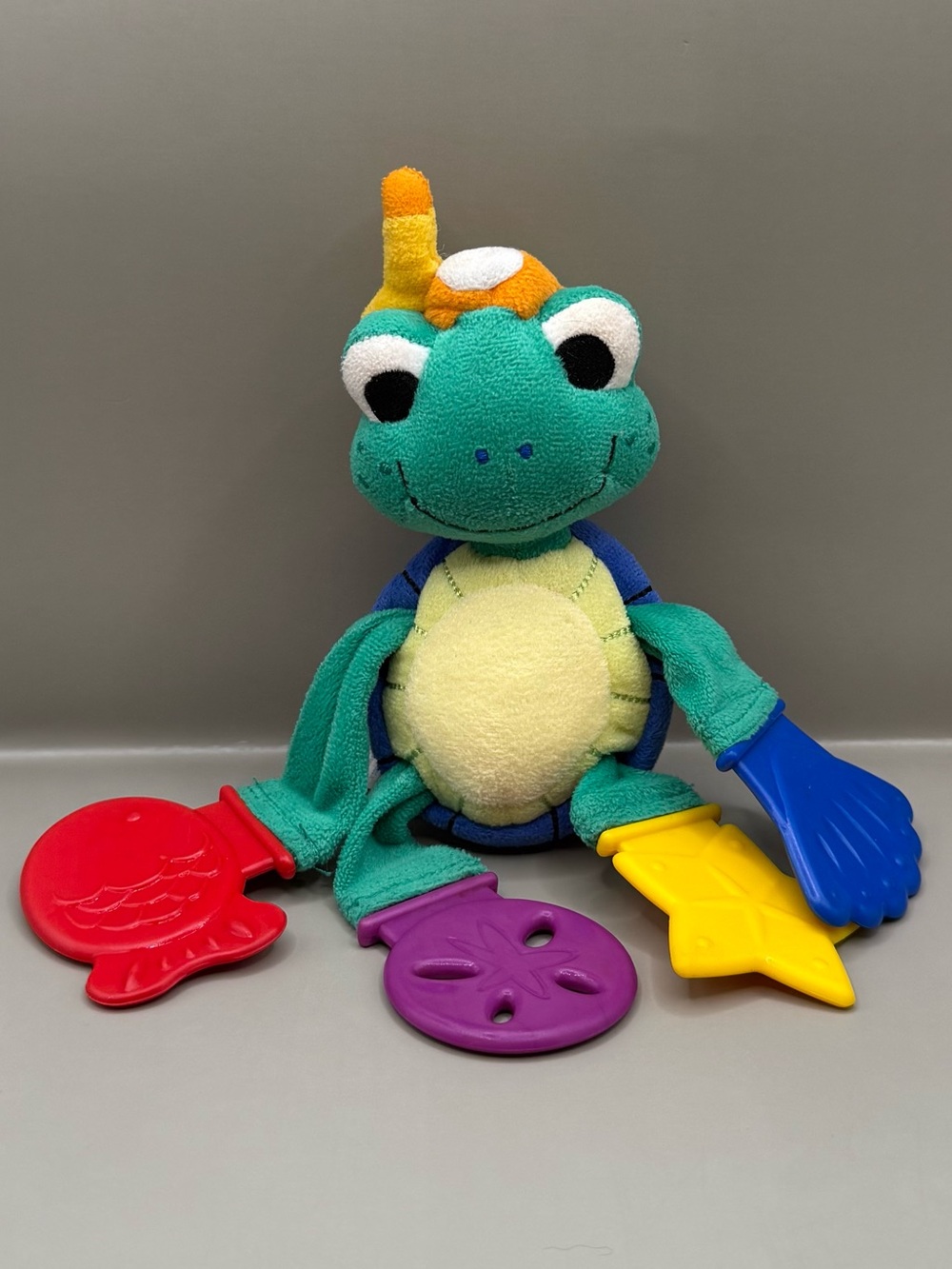 Vintage Kids II Baby Einstein Turtle Ocean Explorers Sensory Baby Toy Teether